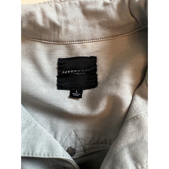 Liverpool Women’s‎ Temma Jean Jacket Gray Classic Denim Jacket Size Large - Picture 4 of 6